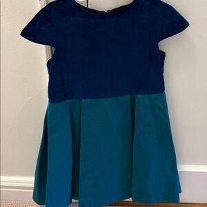 Jacadi Navy and Teal Formal Kids Dress